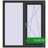 Ціноутворення Вікна 1000x1100 мм REHAU Euro 70 ANTHRACITE_GREY_GLATT з двох сторін. Ціна: ₴12,896.76