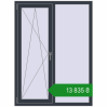 Ціноутворення Вікна 1140x1537 мм REHAU Euro 70 ANTHRACITE_GREY_STRUKTURAL з двох сторін. Ціна: ₴13,835.41