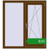 Ціноутворення Вікна 1000x1100 мм REHAU Euro 70 WALNUT з двох сторін. Ціна: $252.15