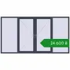 Ціноутворення Вікна 3000x1600 мм REHAU Euro 60 ANTHRACITE_GREY_STRUKTURAL з двох сторін. Ціна: ₴24,600.03