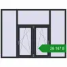 Ціноутворення Вікна 2000x1500 мм Altest Pony 375 RAL 9011 Graphite black з двох сторін. Ціна: ₴28,147.47