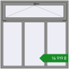 Ціноутворення Вікна 1500x1500 мм Altest Pony 375 RAL 9007 Grey aluminium з двох сторін. Ціна: ₴16,919.15