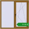 Ціноутворення Вікна 1445x1445 мм REHAU Brillant-Design LIGHT_OAK з двох сторін. Ціна: ₴19,180.61
