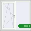 Ціноутворення Вікна 1140x1130 мм REHAU Brillant-Design Білий (RAL 9016) з двох сторін. Ціна: ₴8,337.91