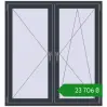 Ціноутворення Вікна 1300x1400 мм REHAU SYNEGO MD ANTHRACITE_GREY_STRUKTURAL з двох сторін. Ціна: ₴23,705.56