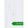 Ціноутворення Вікна 1550x2300 мм Altest Pony 375 RAL 9016 Traffic white з двох сторін. Ціна: ₴26,671.95