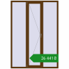 Ціноутворення Вікна 1550x2200 мм REHAU Euro 70 WALNUT з двох сторін. Ціна: ₴26,441.18