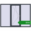 Ціноутворення Вікна 1830x1400 мм REHAU SYNEGO MD ANTHRACITE_GREY_STRUKTURAL з двох сторін. Ціна: $556.24