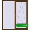 Ціноутворення Вікна 1600x1800 мм REHAU Euro 70 WALNUT з двох сторін. Ціна: €549.94