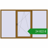 Ціноутворення Вікна 2570x1570 мм REHAU Brillant-Design LIGHT_OAK з двох сторін. Ціна: ₴24,822.22
