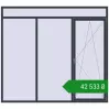 Ціноутворення Вікна 2580x2320 мм REHAU Euro 70 ANTHRACITE_GREY_STRUKTURAL з двох сторін. Ціна: ₴42,533.09