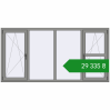 Ціноутворення Вікна 2400x1200 мм Altest Pony 375 RAL 9007 Grey aluminium з двох сторін. Ціна: ₴29,335.11
