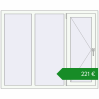 Ціноутворення Вікна 1500x1200 мм REHAU Euro 70 Білий (RAL 9016) з двох сторін. Ціна: €220.85