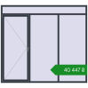 Ціноутворення Вікна 2580x2320 мм REHAU Euro 70 ANTHRACITE_GREY_STRUKTURAL з двох сторін. Ціна: ₴40,447.31