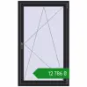 Ціноутворення Вікна 900x1500 мм REHAU SYNEGO MD BLACK_ULTI-MATT з двох сторін. Ціна: ₴12,786.41