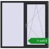 Ціноутворення Вікна 1460x1430 мм REHAU Euro 60 BLACK_ULTI-MATT з двох сторін. Ціна: ₴11,648.24