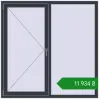 Ціноутворення Вікна 1500x1500 мм REHAU Euro 60 ANTHRACITE_GREY_STRUKTURAL з двох сторін. Ціна: ₴11,934.13