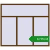 Ціноутворення Вікна 1900x1650 мм REHAU Euro 60 WALNUT з двох сторін. Ціна: ₴13,950.29