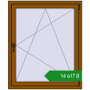 Ціноутворення Вікна 1000x1200 мм REHAU SYNEGO MD GOLDEN OAK з двох сторін. Ціна: ₴14,616.59