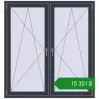 Ціноутворення Вікна 1400x1500 мм REHAU Euro 60 ANTHRACITE_GREY_STRUKTURAL з двох сторін. Ціна: ₴15,350.56