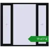Ціноутворення Вікна 2000x1800 мм Altest Pony 375 RAL 9005 Jet black з двох сторін. Ціна: ₴19,476.92