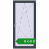 Ціноутворення Вікна 960x2000 мм REHAU Euro 70 ANTHRACITE_GREY_STRUKTURAL з двох сторін. Ціна: ₴18,047.01