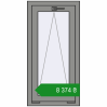 Ціноутворення Вікна 500x1000 мм Altest Pony 375 RAL 9007 Grey aluminium з двох сторін. Ціна: ₴8,374.37
