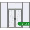 Ціноутворення Вікна 2000x1800 мм Altest Pony 375 RAL 9007 Grey aluminium з двох сторін. Ціна: ₴34,680.69