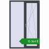 Ціноутворення Вікна 1200x1900 мм REHAU Euro 70 ANTHRACITE_GREY_STRUKTURAL з двох сторін. Ціна: ₴15,364.04