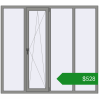 Ціноутворення Вікна 2000x1800 мм Altest Pony 375 RAL 9007 Grey aluminium з двох сторін. Ціна: $527.66