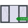 Ціноутворення Вікна 2070x1350 мм REHAU Euro 70 ANTHRACITE_GREY_STRUKTURAL з двох сторін. Ціна: ₴26,830.44