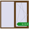 Ціноутворення Вікна 1600x1560 мм REHAU Euro 70 WALNUT з двох сторін. Ціна: ₴18,017.58