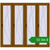 Ціноутворення Вікна 2000x1800 мм REHAU Brillant-Design GOLDEN OAK з двох сторін. Ціна: ₴50,265.84