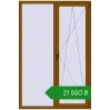 Ціноутворення Вікна 1400x2100 мм REHAU Euro 70 GOLDEN OAK з двох сторін. Ціна: ₴21,549.78
