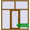 Ціноутворення Вікна 1500x1600 мм REHAU Brillant-Design GOLDEN OAK з двох сторін. Ціна: ₴24,927.41