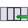 Ціноутворення Вікна 3000x1500 мм REHAU Euro 70 BLACK_BROWN з двох сторін. Ціна: ₴33,263.74