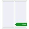 Ціноутворення Вікна 1320x1490 мм REHAU Euro 60 Білий (RAL 9016) з двох сторін. Ціна: €134.66