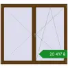 Ціноутворення Вікна 2000x1800 мм REHAU Euro 60 WALNUT з двох сторін. Ціна: ₴20,496.54