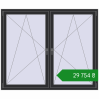 Ціноутворення Вікна 1800x1500 мм REHAU SYNEGO MD ANTHRACITE_GREY_GLATT з двох сторін. Ціна: ₴29,754.27