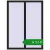 Ціноутворення Вікна 1000x1350 мм REHAU Euro 60 BLACK_ULTI-MATT з двох сторін. Ціна: ₴5,765.00