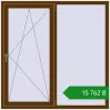 Ціноутворення Вікна 1500x1500 мм REHAU Euro 70 WALNUT з двох сторін. Ціна: ₴15,761.54