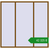 Ціноутворення Вікна 2500x2400 мм REHAU Brillant-Design GOLDEN OAK з двох сторін. Ціна: ₴42,324.71