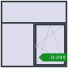Ціноутворення Вікна 2000x2000 мм REHAU Euro 70 ANTHRACITE_GREY_STRUKTURAL з двох сторін. Ціна: ₴28,278.46