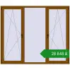 Ціноутворення Вікна 2204x1860 мм REHAU Euro 60 GOLDEN OAK з двох сторін. Ціна: ₴28,848.27