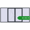 Ціноутворення Вікна 3000x1500 мм REHAU Euro 70 ANTHRACITE_GREY_STRUKTURAL з двох сторін. Ціна: ₴35,349.58