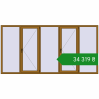 Ціноутворення Вікна 3000x1500 мм REHAU Brillant-Design LIGHT_OAK з двох сторін. Ціна: ₴34,319.11