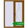 Ціноутворення Вікна 1080x1460 мм REHAU Euro 60 GOLDEN OAK з двох сторін. Ціна: ₴13,489.81