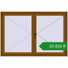 Ціноутворення Вікна 1800x1200 мм REHAU Euro 70 GOLDEN OAK з двох сторін. Ціна: ₴20,819.80
