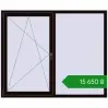 Ціноутворення Вікна 1750x1440 мм REHAU Euro 70 BLACK_BROWN з двох сторін. Ціна: ₴15,649.62
