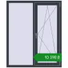 Ціноутворення Вікна 1200x1450 мм REHAU Euro 60 ANTHRACITE_GREY_STRUKTURAL з двох сторін. Ціна: ₴10,398.38